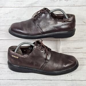 Men's Mephisto Leather Size 9 Dark Brown Walking Shoes Air Jet System Distressed